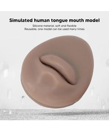 Soft Silicone Mouth Tongue Model for Beauty Salon - Simulated Human Lip Tongue Set for Piercing Practice & Display | Reusable Easy Clean Tools (Type C - Buy Online on SooperMarket.com