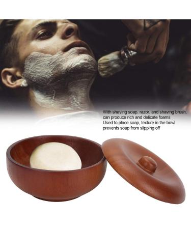 Premium Wooden Shaving Bowl & Soap Set | Wood Shaving Brush & Foam Cup for Professional Grooming - Buy Online on SooperMarket.com