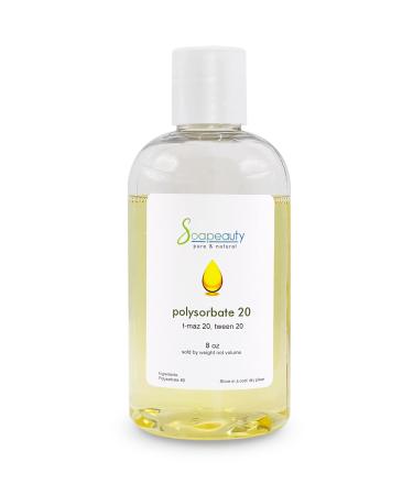 Soapeauty POLYSORBATE 20 T-MAZ 20  TWEEN 20 | 100% Pure Cosmetic Grade Solubilizer Surfactant & Emulsifier | (8 oz) 8 Ounce (Pack of 1)