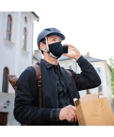 Reusable Face Masks CKDCARES Cloth Face Masks Pack of 5 pcs Washable Anti-Dust Unisex Cotton Made Black Perfect for Personal Use - Buy Online on SooperMarket.com
