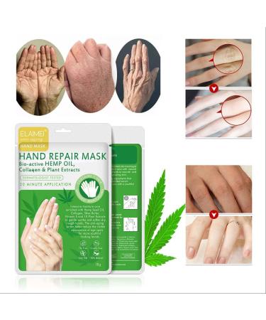 Cckuloob Hand Mask - 3 Pairs Moisture Gloves for Very Dry Hands & Cracked Skin Care for Men & Women - International Shipping Available - Buy Online on SooperMarket.com