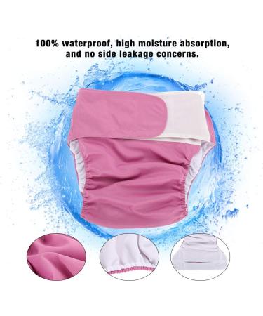 Dekaim Adult Cloth Diaper - Reusable Washable Adjustable Large Nappy (Rose Red) - Buy Online on SooperMarket.com