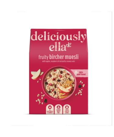 Deliciously Ella - Granola & Muesli Gluten-Free Vegan Friendly Healthy Breakfast (6 boxes) (Fruity Bircher Muesli)