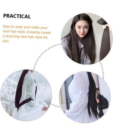 ABOOFAN Piece Long Straight Hair Wig Womens Wigs Clip in Extensions Wigs for Women Natural Wig Black Wig Long Straight Hair Extensions Hair Accessories Miss Cosplay High Temperature Wire 60X15CM Black - Buy Online on SooperMarket.com