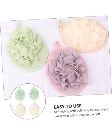 NOLITOY 12 Pcs Natural Flower Bath Sponges - Soft Shower Cleaning Sponges for Bubble Making & Bathing | Eco-Friendly Loofah & Net Mesh Material - Buy Online on SooperMarket.com