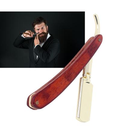 Professional Stainless Steel Manual Bartklingen Holder for Men | Hairdressing Bar Cutter Rack with Beech Handle - Buy Online on SooperMarket.com