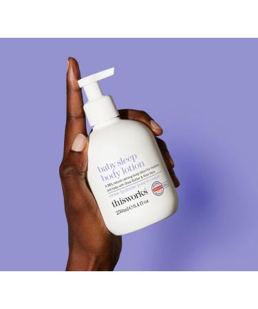 This Works Baby Sleep Body Lotion 250 ml - Body Lotion for Infants 6+ Months with Soothing Shea Butter and Aloe Vera - Body Moisturiser Infused with Calming Lavender Camomile and Lemon Balm - Buy Online on SooperMarket.com