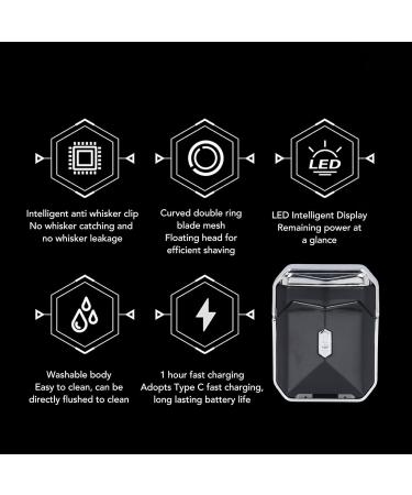TOPINCN Beard Trimmer for Men - IPX7 Waterproof Mini Mustache & Hair Clipper Portable Electric Razor with Detachable Magnetic Head - Buy Online on SooperMarket.com