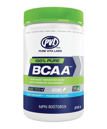 PVL 100% Pure BCAA Premium Essential BCAAs Build Muscle Protein Endurance Recovery Fermented Vegan Amino Keto-Friendly Workout Pre-Powder 1 kg Blue Raspberry (Blue Raspberry 315 g) Blue Raspberry 315 g (Pack of 1)