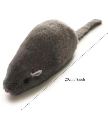 QUOZUO Cat Mouse Toys Rattle Furry Cat Mice Pet Toys with Rattles for Pet Cat Kitten 16pcs Black and white - Buy Online on SooperMarket.com