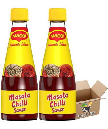 Maggi Authentic Malaysian Sauces Selection | Tomato Ketchup Chilli Chilli & Garlic Tamarind Hot & Sweet Masala Chilli | Grocery King (Maggi Masala Chilli Sauce 400g Pack Of 2)