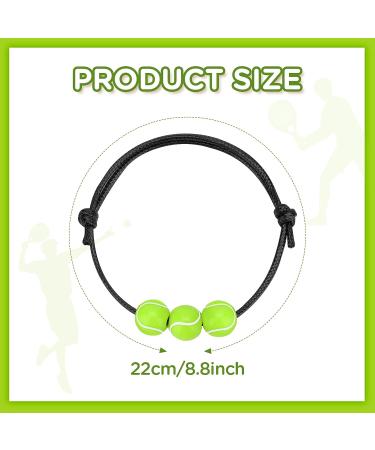 20 Pcs Tennis Charm Bracelets - Adjustable Wristbands for Girls, Women, and Teens - Sport Ball Bracelet for Tennis Party Favors and Gifts - Buy Online on SooperMarket.com