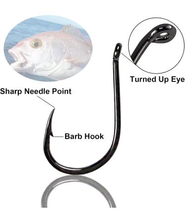 Thkfish Carbon Steel Fishing Hook Set - 500 Eyeless & Eyes Hooks in Plastic Box | 10 Sizes Fishing Accessories for International Shipping - Buy Online on SooperMarket.com
