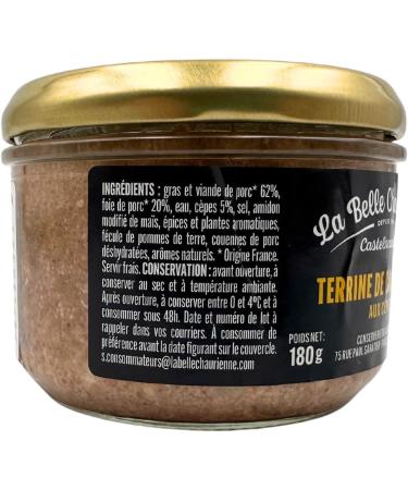La Belle Chaurienne Ceps Farmhouse Terrine 180g x 6 - Buy Online on SooperMarket.com