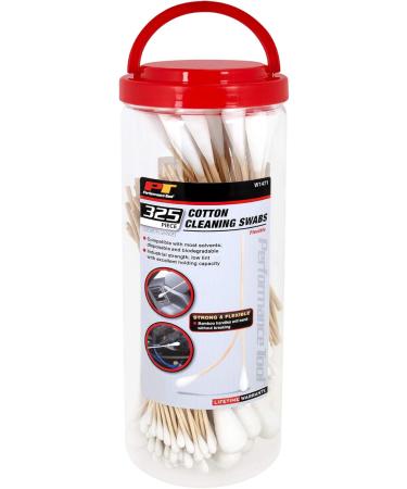 Performance Tool 325-Piece Cotton Cleaning Swabs (W1471) - High-Quality Versatile Swab Set for Precision Cleaning - Buy Online on SooperMarket.com