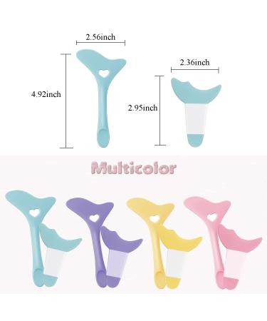 Deacocal 4Pcs Reusable Silicone Eyeliner Stencils | Mascara Shield & Eyeshadow Applicator Guide Tool - Blue - Buy Online on SooperMarket.com