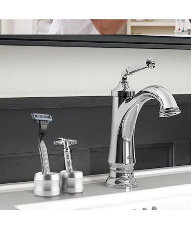 AMOYER SHIAL READ Aluminum Alloy Shaving Stand for Men - Stylish Bathroom Metal Grooming Holder - Buy Online on SooperMarket.com