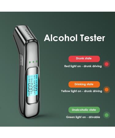 Digital Alcohol Tester LED Display Drunk Driving Tester Breathalyzer Tester Highly Accurate Alcohol Blower Tester for Party Driver Personal & Professional Use - Buy Online on SooperMarket.com
