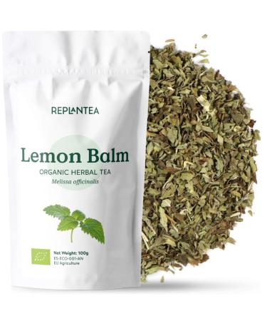 Lemon Balm Tea Organic 100g (50 Cups) | Organic Lemon Balm Leaves Clean and Dried REPLANTEA
