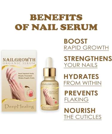 NailGrowth DeepHealing Organic Serum NailGrowth Nail Serum Reconstrux Nail Growth Nail Growth and Strengthening Serum Nail Serum for Growth and Repair for Damaged Nails (3pcs) - Buy Online on SooperMarket.com