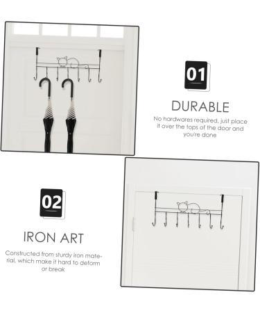 KOMBIUDA Wrought Iron Door Hook Coat Hangers Back Door Iron Hook Door Mount Coat Hook Cartoon Plate - Buy Online on SooperMarket.com