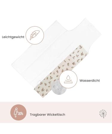 Mimuselina 2 Pack: Portable Baby Changing Pad & Diaper Bag - Foldable Water-Repellent Ecru | Ideal for On-the-Go Parents - Buy Online on SooperMarket.com