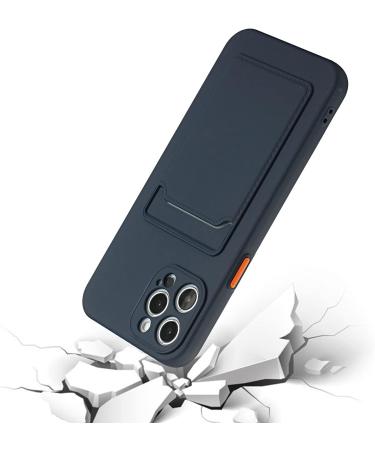 Buy Tivenfezk Nadoli Ultra Thin Silicone Case for iPhone 15 Pro - Shockproof Scratch-Resistant Wallet TPU Cover with Card Holder - Dark Blue - Buy Online on SooperMarket.com