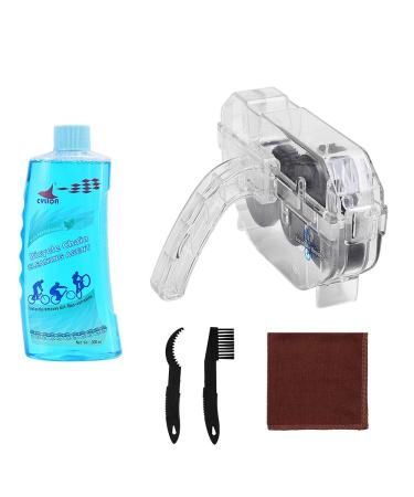 UILB Bike Chain Scrubber Set - Bicycle Chain CLEANING AGENT- 10 OZ Bike Chain Cleaner, Bicycle Durable Chain Gear Wheel Cleaning Brush Kit