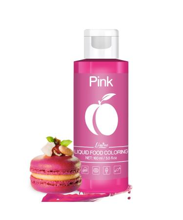 Food coloring - 160ml of liquid food colors for cakes baking cookies macaron - sugar -free concentrated color food coloring for tortendeco drinks Easter egg DIY slime (pink)