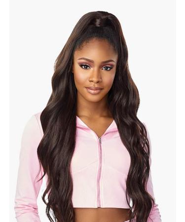 Sensationnel INSTANT Updown halfwig Pony - Instant Weave Up and Down 4 style in 1 half wig pony drawstring - INSTANT up and down UD 4 (1B)