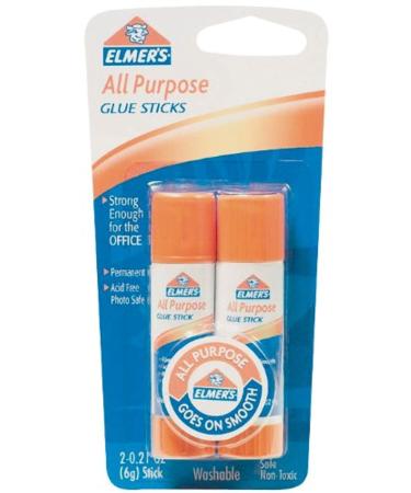 Elmer's All Purpose Glue Sticks Washable 6 Grams 2 Count