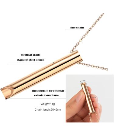 Stainless Steel Mindful Breathing Necklace Breathlace Necklace Quit Smoking Anxiety Necklace The Necklace for Anxiety Stress for Men Women Anxiety Relief (Blue) - Buy Online on SooperMarket.com
