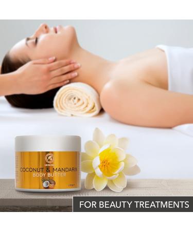 Kokos & Mandarine Body Butter 250g - Natural Moisturizer with Coconut & Mandarin Oil for Dry Skin - Nourishing Skin & Hand Care - Buy Online on SooperMarket.com