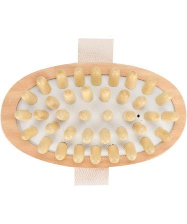 Natural Wooden Massage Brush for Body & Scalp - Exfoliating Body Wash & Hair Care Essentials - Buy Online on SooperMarket.com