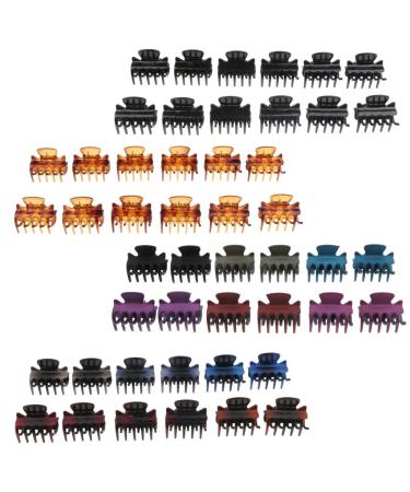 F Fityle 12-Piece Black Resin Mini Hair Clip Set - Hair Grippers & Claw Clips | Stylish Hair Accessories for All Hair Types - International Shipping - Buy Online on SooperMarket.com