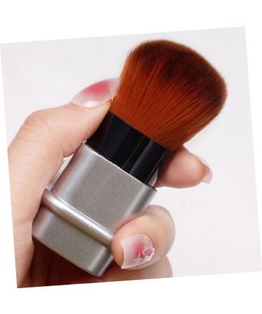 Didiseaon Nail Dust Brush Nail Cleaning Brush Puff Nail Display Stand Makeup Powder Brush Retractable Tube Brush Makeup Blush Highlighter Mineral Nylon Wool Travel Makeup Tools 8.2x3.3cm Silver - Buy Online on SooperMarket.com