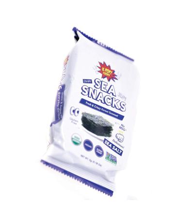 KPOP Sea Snacks - Premium 5g Roasted Seaweed Lightly Salted | Vegan & Certified Organic | Non-GMO & Gluten Free | Korean Snack Packs (24 Pack) - Buy Online on SooperMarket.com