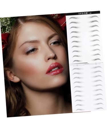 Mikinona 2 Sheets Black Stickers 4d Imitation Eyebrow Tattoos Brow Tatoo Transfer Stickers 3d Tool Artificial - Buy Online on SooperMarket.com