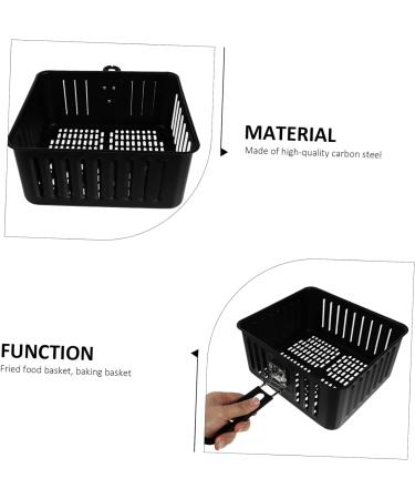 Toddmomy 2 Pcs Square Baking Basket Air Fryer Mesh Basket Wire Mesh Fry Basket Chip Frying Metal Baskets Fried Food Basket Air Fry Basket Snack Basket Electric Storage Basket Carbon Steel 38X22.8CMx2pcs Blackx2pcs - Buy Online on SooperMarket.com