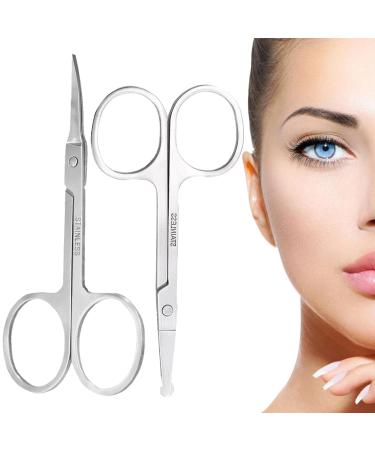 Eastrise Nail Scissors Eyebrow Scissors Professional Multi-Purpose Manicure Curved Blade Scissors for Men and Women Nails Cuticle and Thick Toenails
