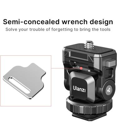 Quick Release Monitor Mount Bracket with Angle Adjustable Hot/Cold Shoe, Mic Holder, and 1/4 Fast Slide Plate - Video Shooting Accessories for Sony, Canon, Nikon, Fujifilm DSLR - Buy Online on SooperMarket.com
