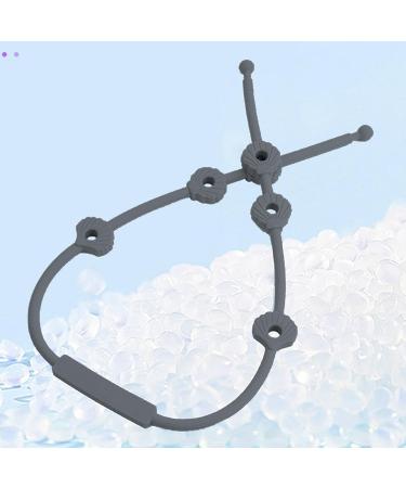 Veeteah Dark Gray Multifunctional Stroller Toy Holder & Pacifier Band | Adjustable Food Catcher Clip for High Chairs - Buy Online on SooperMarket.com