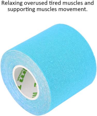 Muscle Tape Bandage Sports Muscle Tape Breathable Waterproof Adhesive Prevent Allergies Cotton for Sports Blue - Buy Online on SooperMarket.com