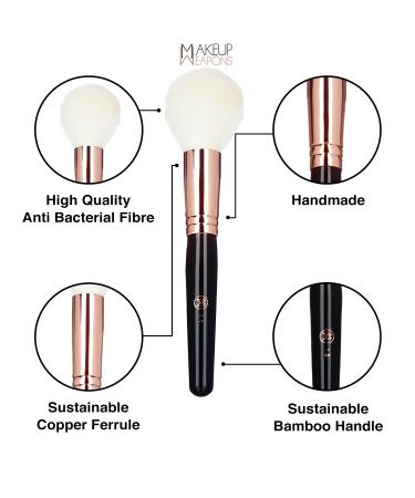 Professional Tapered Blending Brush | Eyeshadow Smudging Tool for Cream & Mineral Makeup | 1.1 Large Powder Brush - International Shipping Available - Buy Online on SooperMarket.com