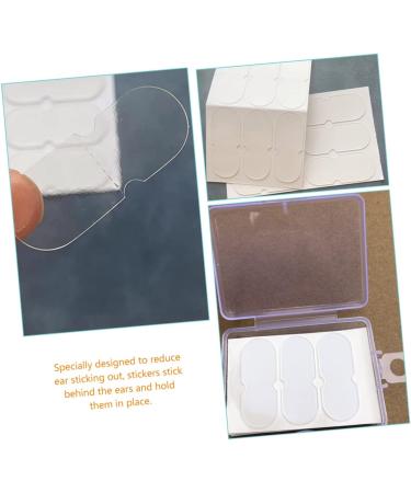 FOMIYES 60pcs Ear Stickers - Corrector De Ojeras | Cosmetic Ear Tape - Transparent Ear Patch | Vertical Ear Tape for Erect Elf Ears | White 4x16cm - Buy Online on SooperMarket.com