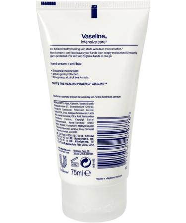 HAND CREAM Vaseline Anti-Bac Intensive Care Hand Cream 75ml - Buy Online on SooperMarket.com