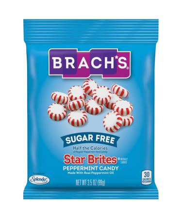 Brach's Sugar Free Star Brites Peppermints Hard Candy, 3.5 Ounce (Pack of 12) Individually Wrapped peppermint 3.5 Ounce (Pack of 12)
