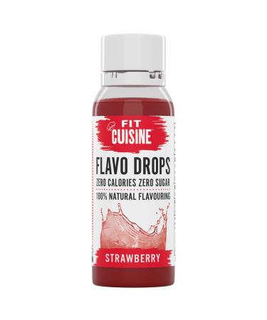Fit Cuisine Flavo Drops No Calories No Sugar Vegan Natural Flavouring Liquid (38millilitre - Strawberry)