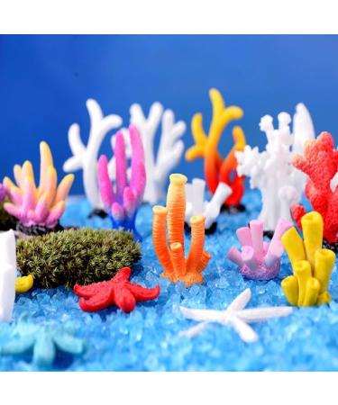 Movoja 2 Pieces Aquarium Decoration Corals - Fresh & Saltwater Decor - Vibrant 5 Red Coral for Aquaristics - Buy Online on SooperMarket.com