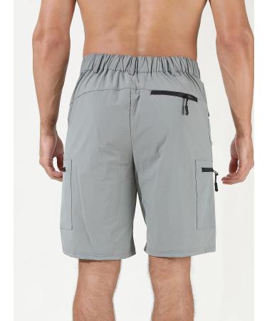 Suwangi Men's Quick-Dry Cargo Shorts - Light Gray Medium | Outdoor Athletic & Travel Gear - Buy Online on SooperMarket.com